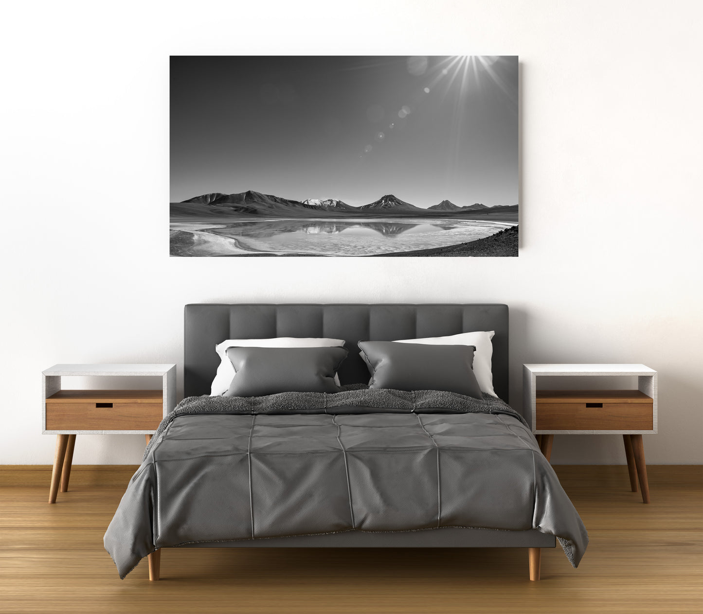 Foto impresa blanco y negro de Laguna Lejía - con marco